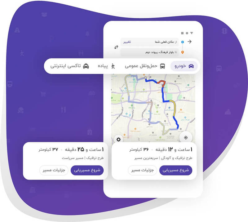 قابلیت‌ های مسیریاب بلد، در حمل‌ و نقل عمومی